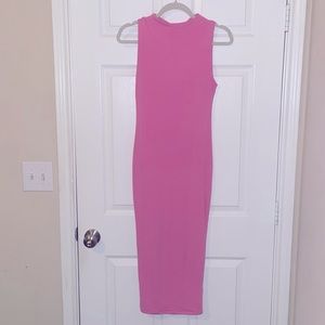 Naked wardrobe pink midi dress